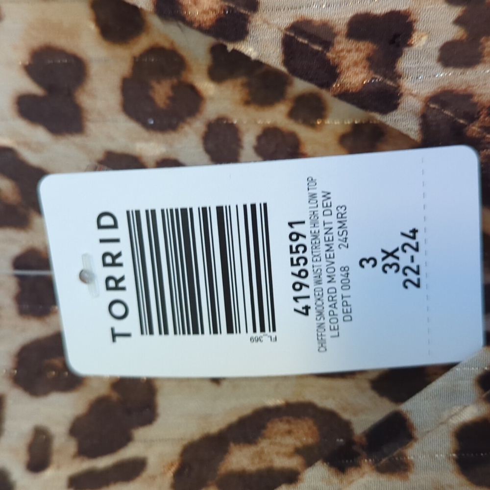 Torrid Chiffon Smocked Waist Extreme High Low Top - Picture 8 of 14